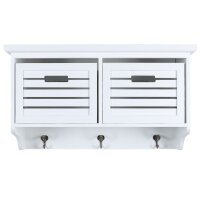 Wandregal cremeweiß Wandgarderobe 75cm Wandschrank...