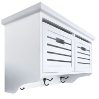 Wandregal cremeweiß Wandgarderobe 75cm Wandschrank Vintage