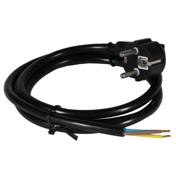 Anschlussleitung Mit Schukostecker – 1,5m Weißes Gerätekabel 3x1,5mm² Mit Winkelstecker