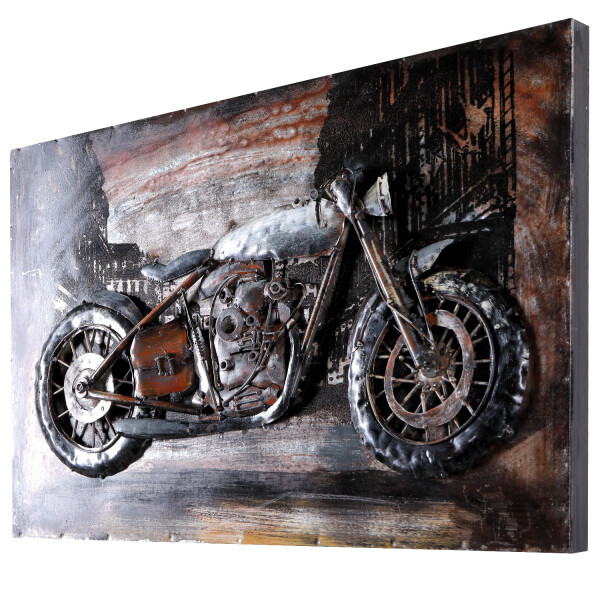 Wandbild Motorcycle 60 x 40 cm Metallbild 3D-Bild Relief Unikat Handm,  129,90 €