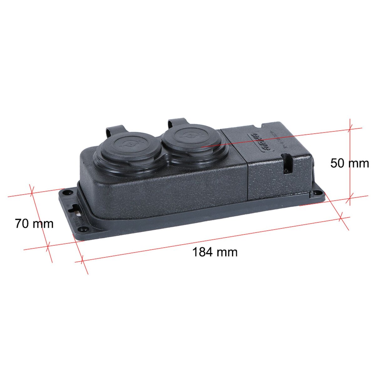 Steckdosenleiste, 6-fach, 5m Zuleitung schwarz Maxtrack NV 4-5