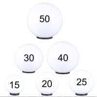 Kugelleuchten Aussenleuchten inkl. Erdspieß  Ø 15, 20, 25, 30, 40, 50cm Kugellampen