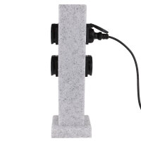 Steckdosensäule 4-fach Steinoptik Aussensteckdose