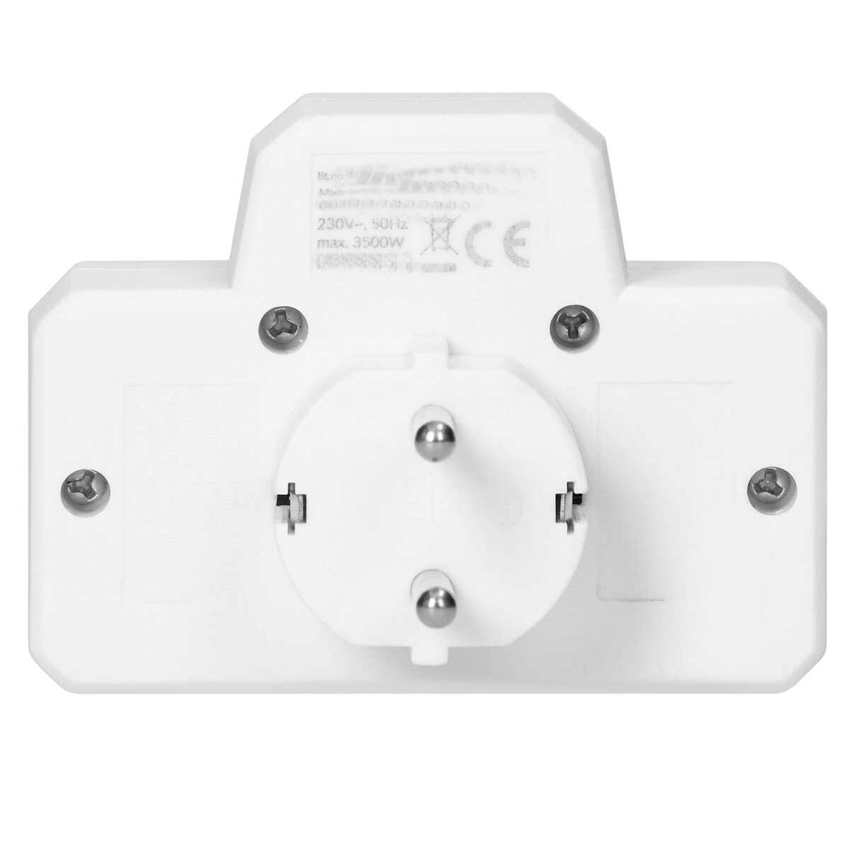 4 Steckdosenadapter Mit Schalter & Kindersicherung | 16A 230V 3680W | Schwarz Für Innenbereich