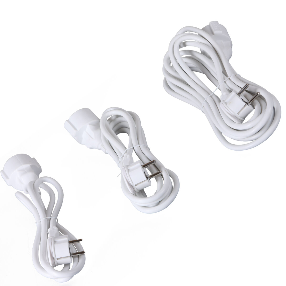 Anschlussleitung Mit Schukostecker – 1,5m Weißes Gerätekabel 3x1,5mm² Mit Winkelstecker