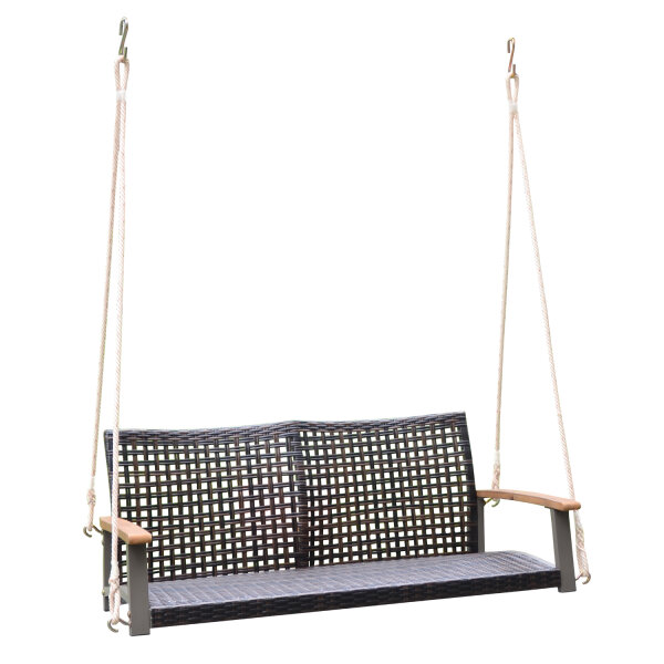 Hängebank Braun 114cm Schaukel 2-Sitzer Bank