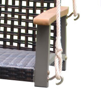 Hängebank Braun 114cm Schaukel 2-Sitzer Bank