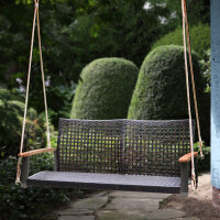 Hängebank Braun 114cm Schaukel 2-Sitzer Bank