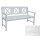 Gartenbank Holzbank Terrassenbank 3-Sitzer Eukalyptus weiß lackiert FSC 100%