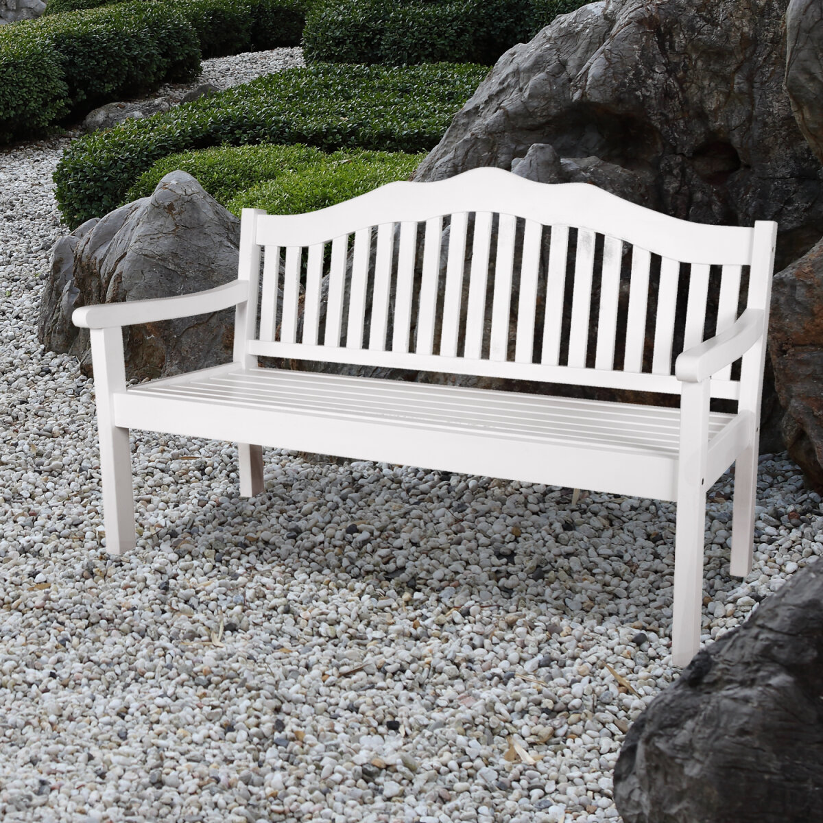 Gartenbank Weiss Danisches Bettenlager