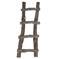 Dekoleiter Holz Sprossenleiter 100cm Rankgitter mit Moos