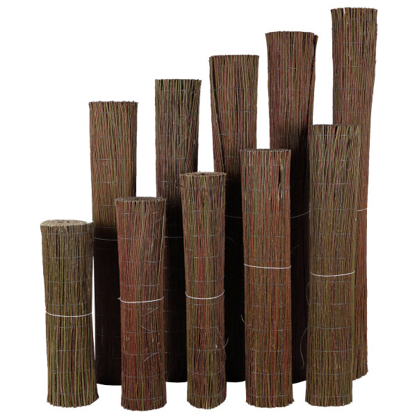 Weidenmatte Sichtschutz H:80-200cm Zaun Windschutz L:300 / 500cm Sichtschutzmatte Weidenzaun  60 300
