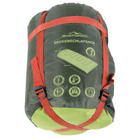 Mumienschlafsack und Deckenschlafsack in verschiedenen Farben