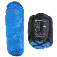 Mumienschlafsack und Deckenschlafsack in verschiedenen Farben