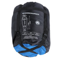 Mumienschlafsack und Deckenschlafsack in verschiedenen Farben