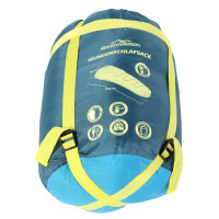 Mumienschlafsack und Deckenschlafsack in verschiedenen Farben