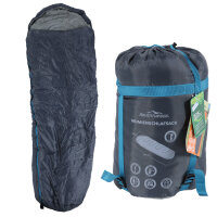 Mumienschlafsack und Deckenschlafsack in verschiedenen Farben