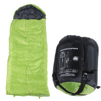 Mumienschlafsack und Deckenschlafsack in verschiedenen Farben