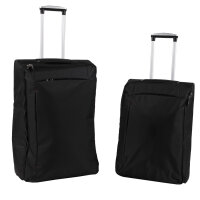 Kofferset Reisekoffer 2er Set Stoff mit 2 Rollen Schwarz
