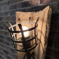 Wandleuchte Dachziegelleuchte Wandfackel Wandlampe 230V rostoptik