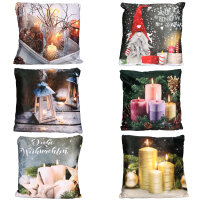 Dekokissen Weihnachtsdeko mit LED-Licht  Laterne