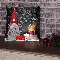 Dekokissen Weihnachtsdeko mit LED-Licht  Laterne