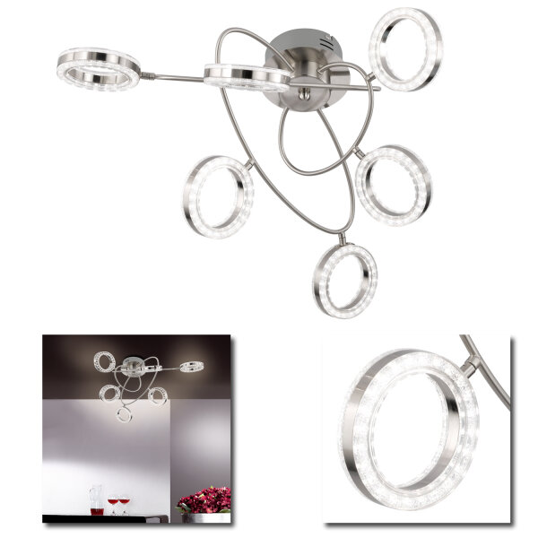 Deckenleuchte LED Spot Geza 9389.06.64.7000 6flg Wofi