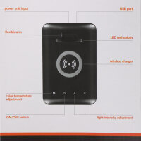 Schreibtischleuchte schwarz LED 7W Schreibtischlampe modern