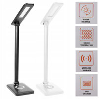 Schreibtischleuchte schwarz LED 7W Schreibtischlampe modern