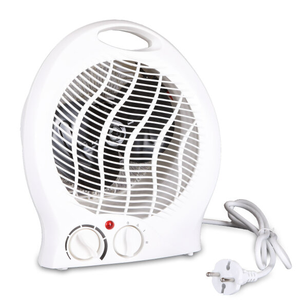 Elektrischer Heizlüfter Heizstrahler 1000W / 2000W Weiß