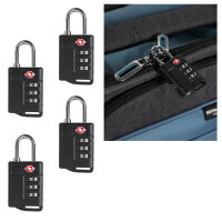 TSA Zahlenschloss, Kofferschloss 3er Set