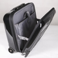 Hartschalenkoffer Business Koffer Trolley Schwarz glänzend