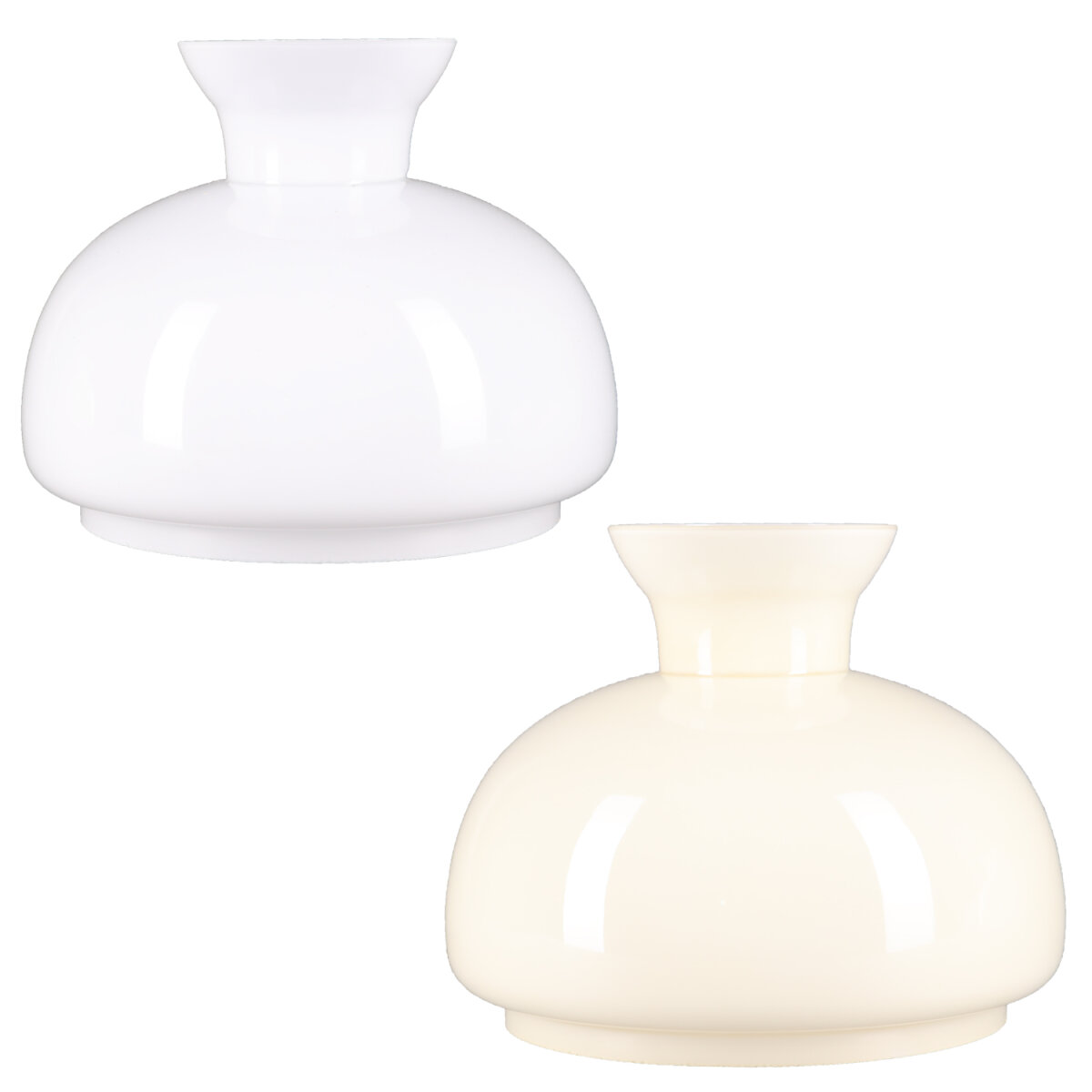 Petroleumglas Lampenglas – Ersatzglas Für Petroleumlampen, Opal-weiß, Glänzend, D=185 Mm, H=140 Mm – Auch Für Wandleuchten & Tischlampen