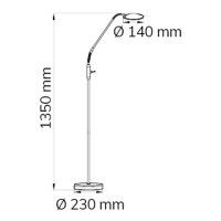 Stehlampe Stehleuchte Orta Wofi 3446.01.54.7000 Dimmbar Chrom