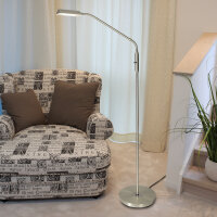 LED Stehlampe Cory Wofi 3321.01.32.6000 Dimmbar LED 8W Nickel Messing