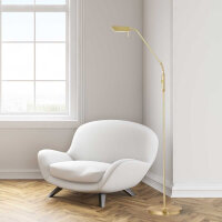 LED Stehlampe Cory Wofi 3321.01.32.6000 Dimmbar LED 8W Nickel Messing