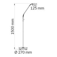 LED Stehlampe Cory Wofi 3321.01.32.6000 Dimmbar LED 8W Nickel Messing