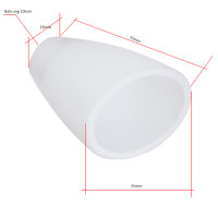 Schutenglas weiß Lampenglas Leuchtenglas Opalglas Tulpenform Ersatzglas