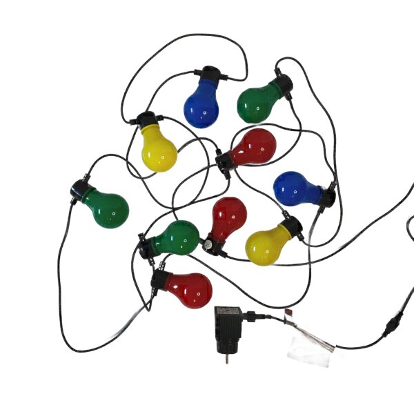 Lichterkette 10x0,48W LED 24V bunt Partybeleuchtung Gartenbeleuchtung