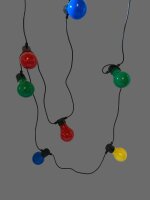 Lichterkette 10x0,48W LED 24V bunt Partybeleuchtung Gartenbeleuchtung