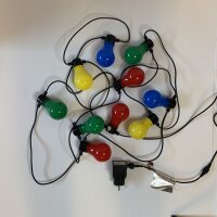 Lichterkette 10x0,48W LED 24V bunt Partybeleuchtung Gartenbeleuchtung