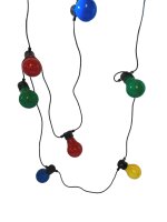 Lichterkette 10x0,48W LED 24V bunt Partybeleuchtung Gartenbeleuchtung