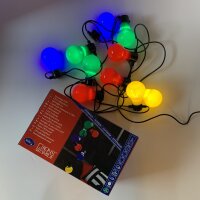 Lichterkette 10x0,48W LED 24V bunt Partybeleuchtung Gartenbeleuchtung