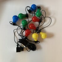 Lichterkette 10x0,48W LED 24V bunt Partybeleuchtung Gartenbeleuchtung