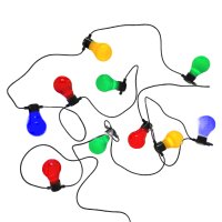 Lichterkette 10x0,48W LED 24V bunt Partybeleuchtung Gartenbeleuchtung