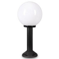 Wegeleuchte Wegelampe Außenleuchte Gartenlampe Kugel Rauchglas Weiß 25cm Ø