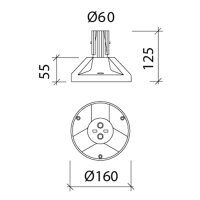 Wegeleuchte Sockelleuchte Außenleuchte Gartenleuchte Lampe Höhe 40 - 184cm