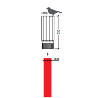 Wegeleuchte Sockelleuchte Außenleuchte Gartenleuchte Lampe Höhe 40 - 184cm