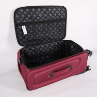 Reisekoffer Reisetrolley Stoffkoffer Koffer rot Weichgepäck Größe L