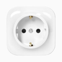 Steckdose Schukosteckdose 1-fach Wandsteckdose Aufputz IP20 Weiß  230V 16A